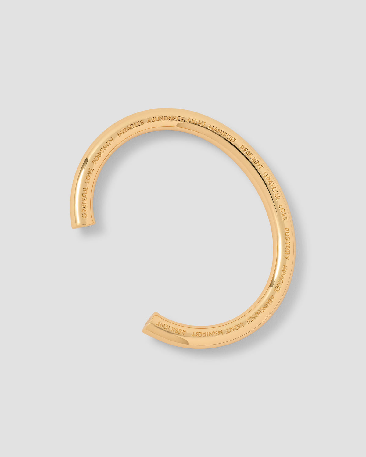 Gabrielle Manifest Cuff bracelet - front view | womens gold bracelets