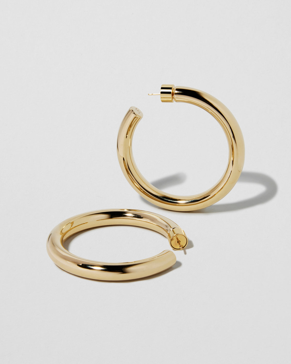 1.5" Samira Baby Hoops earring - close-up detail | gold hoop earrings for women