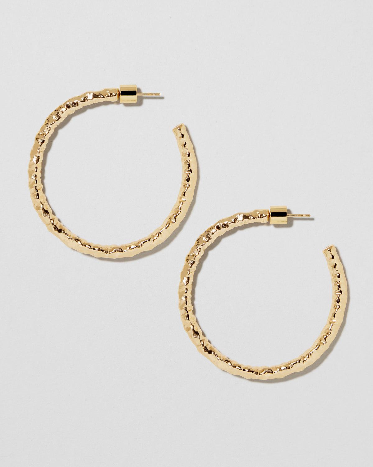 1.5" Hailey Baby Hoops gold earring - front view | hoop earrings