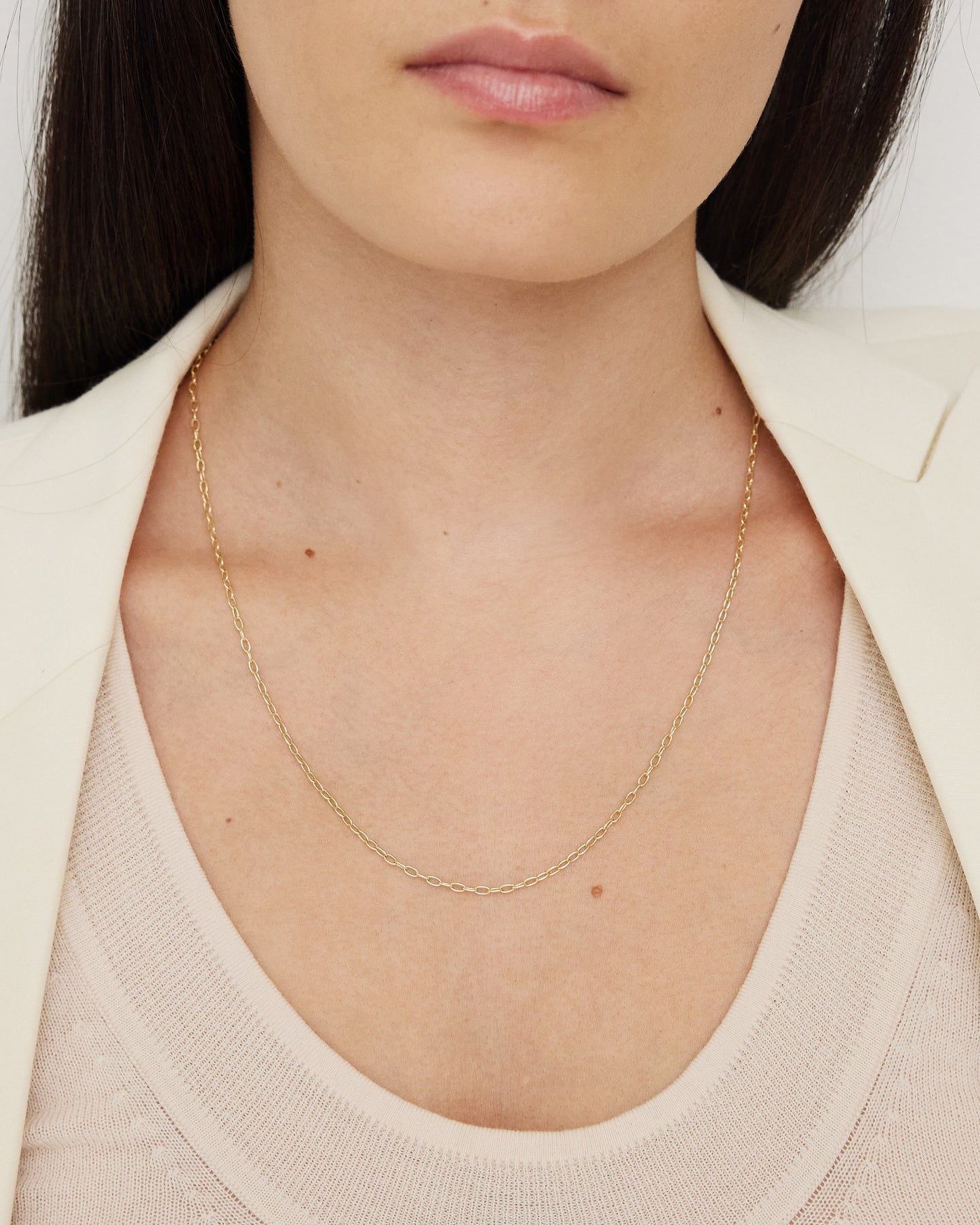 18K Small Round Link Chain