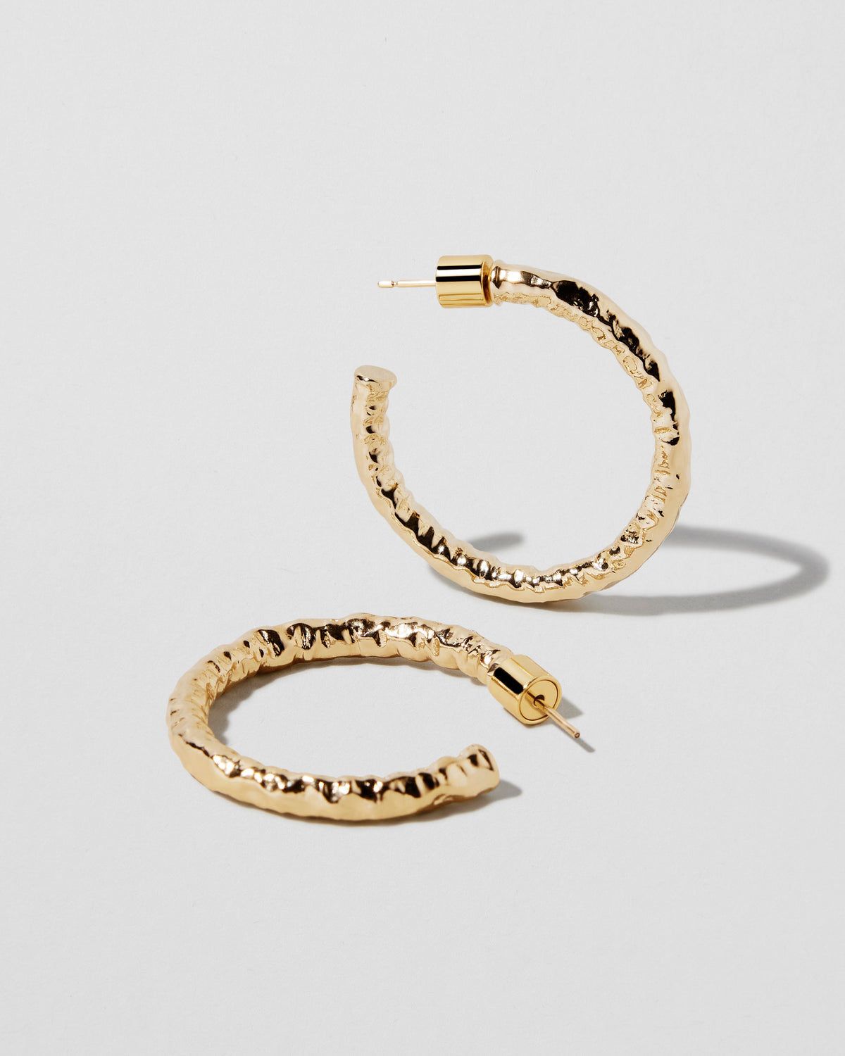 1" Hailey Mini Hoops earring - close-up detail | small gold hoop earrings