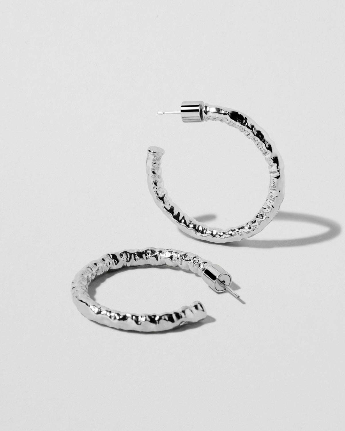 1" Hailey Mini Hoops earring - alternate angle | small gold hoop earrings