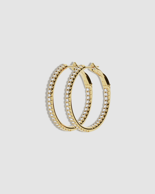 1" diamond hoops