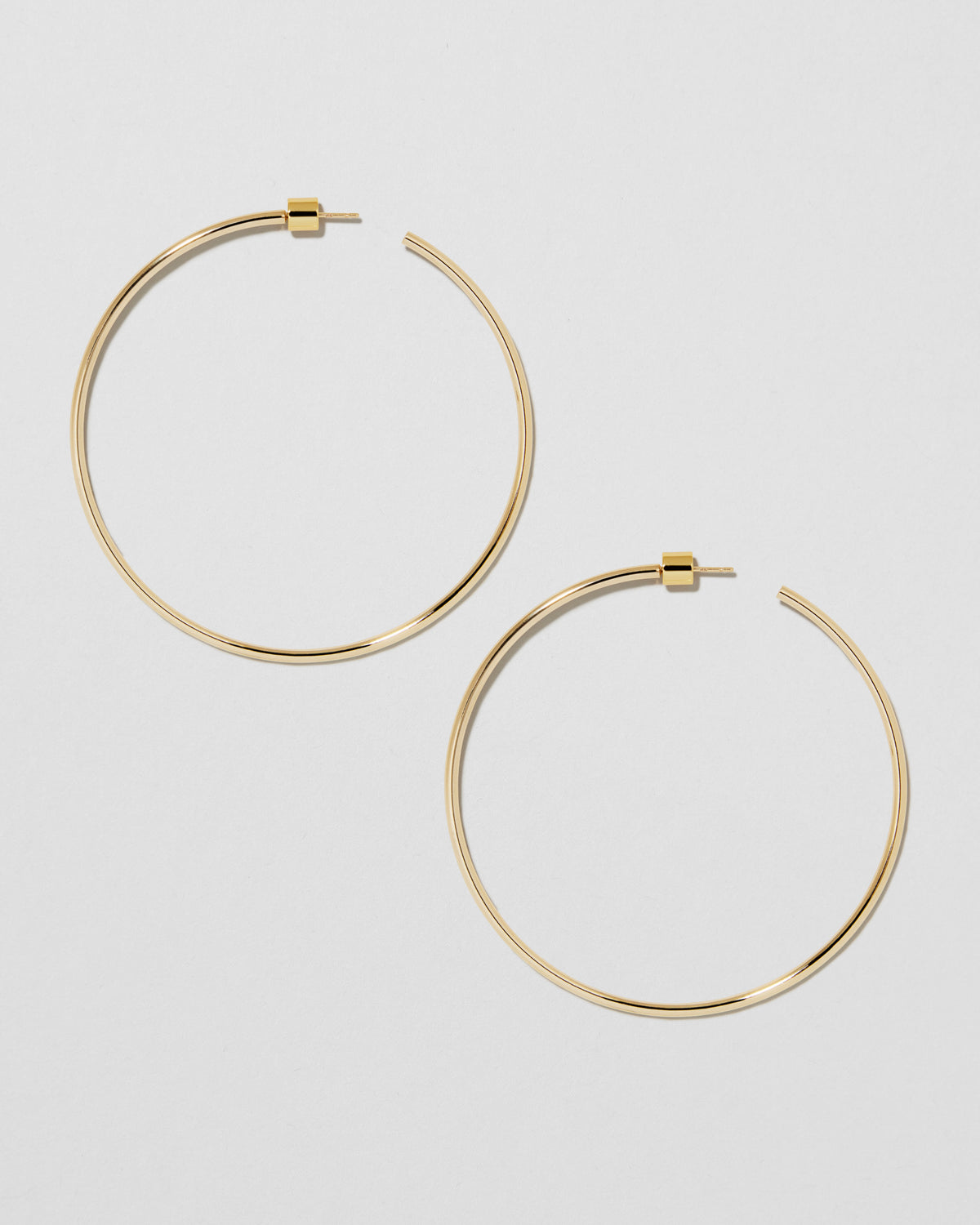 Jennifer Fisher - 2.5'' Thread Baby Hoops - Yellow Gold