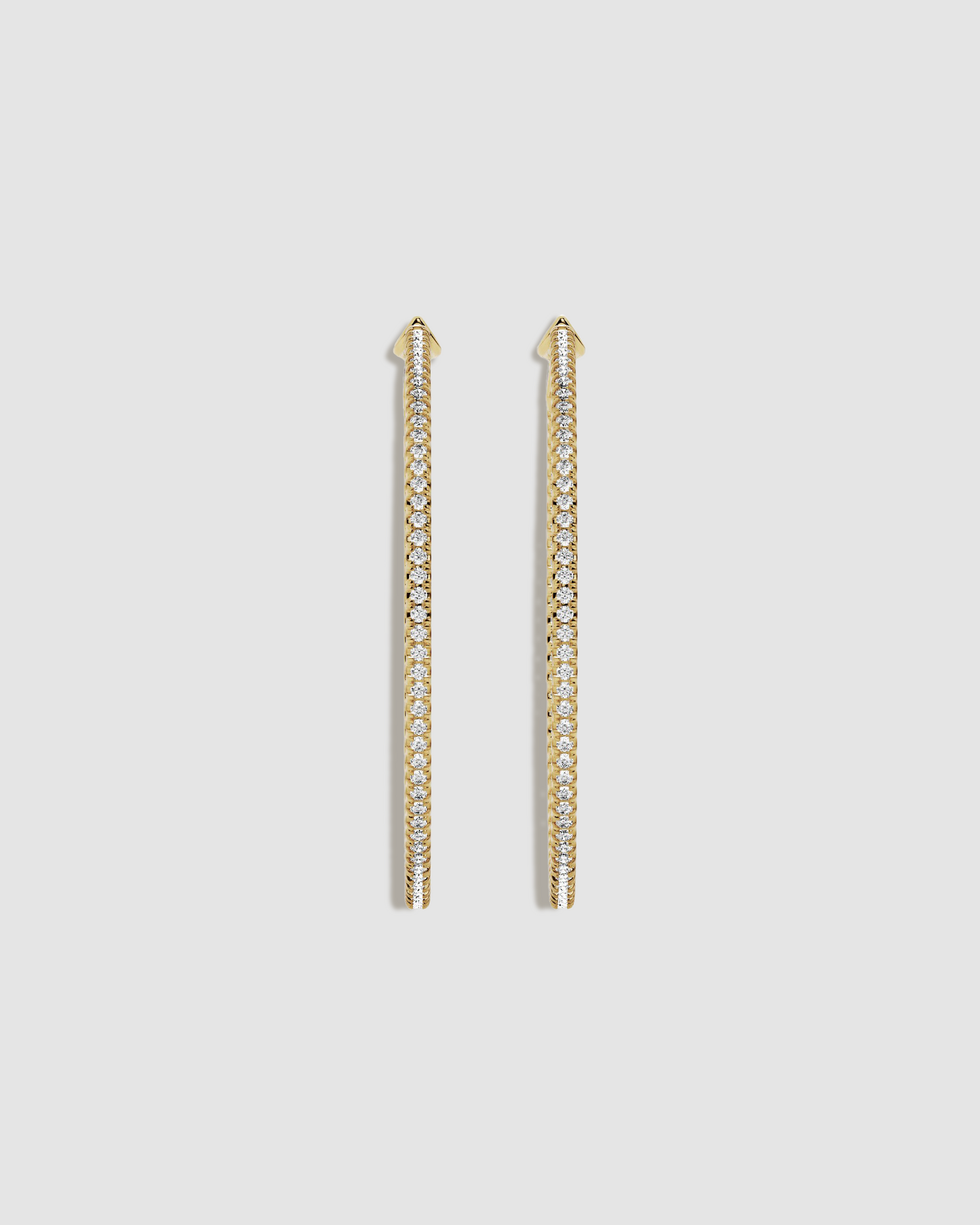 2" diamond hoops front facing