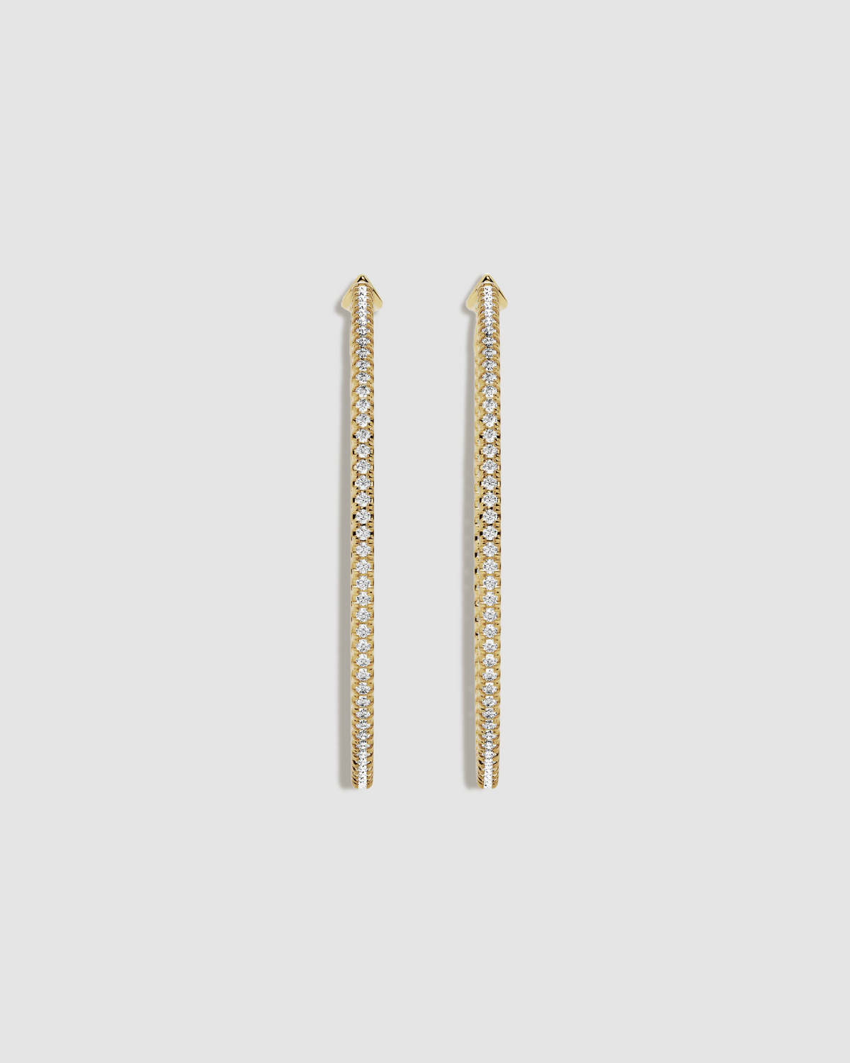 2" diamond hoops front facing