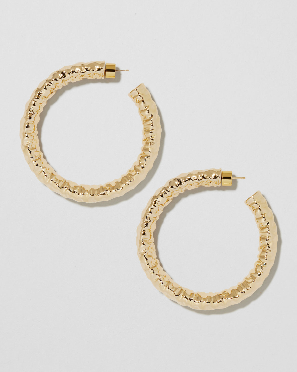 2" Maeve Hoops earring - front view | gold hoop earrings for women