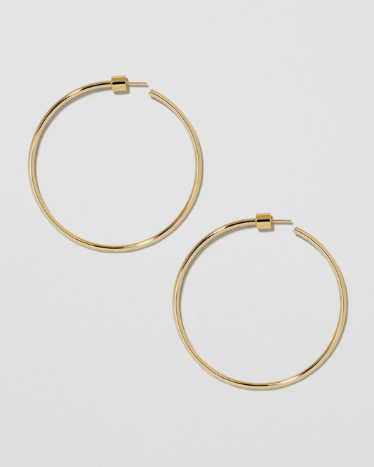 Jennifer Fisher - 2'' Thread Baby Hoops - Yellow Gold