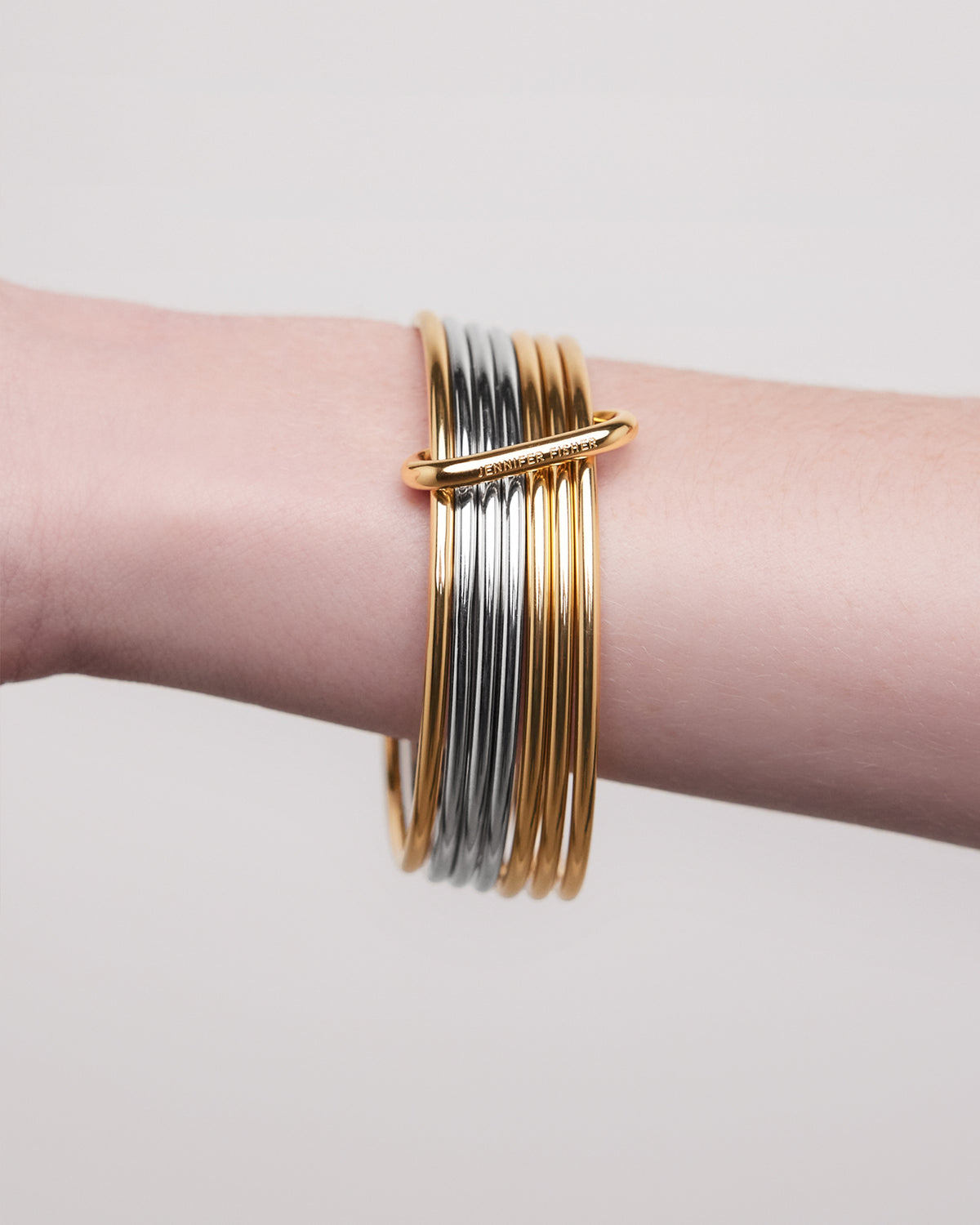 Bangle Set bracelet - front view | gold bracelets for women