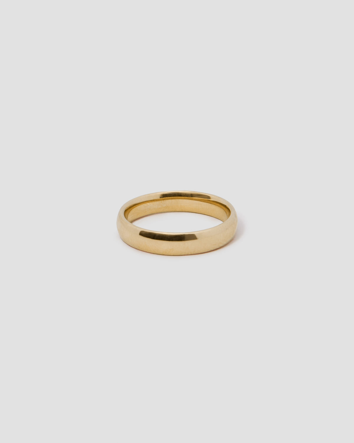4mm Wedding Band in 18K Yellow Gold ring - front view | women's gold rings
