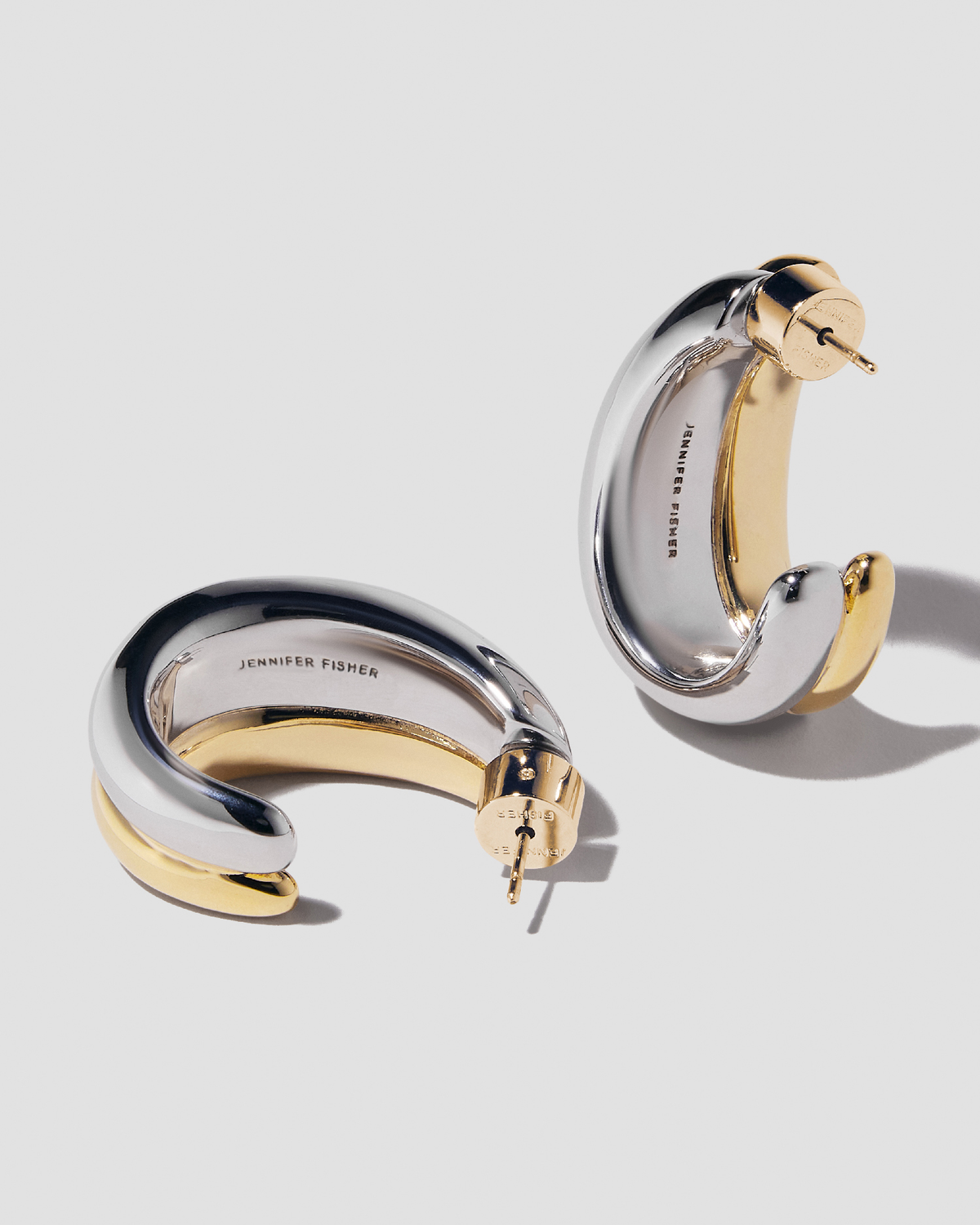 Chavez Huggies earring - front view | gold huggie earrings