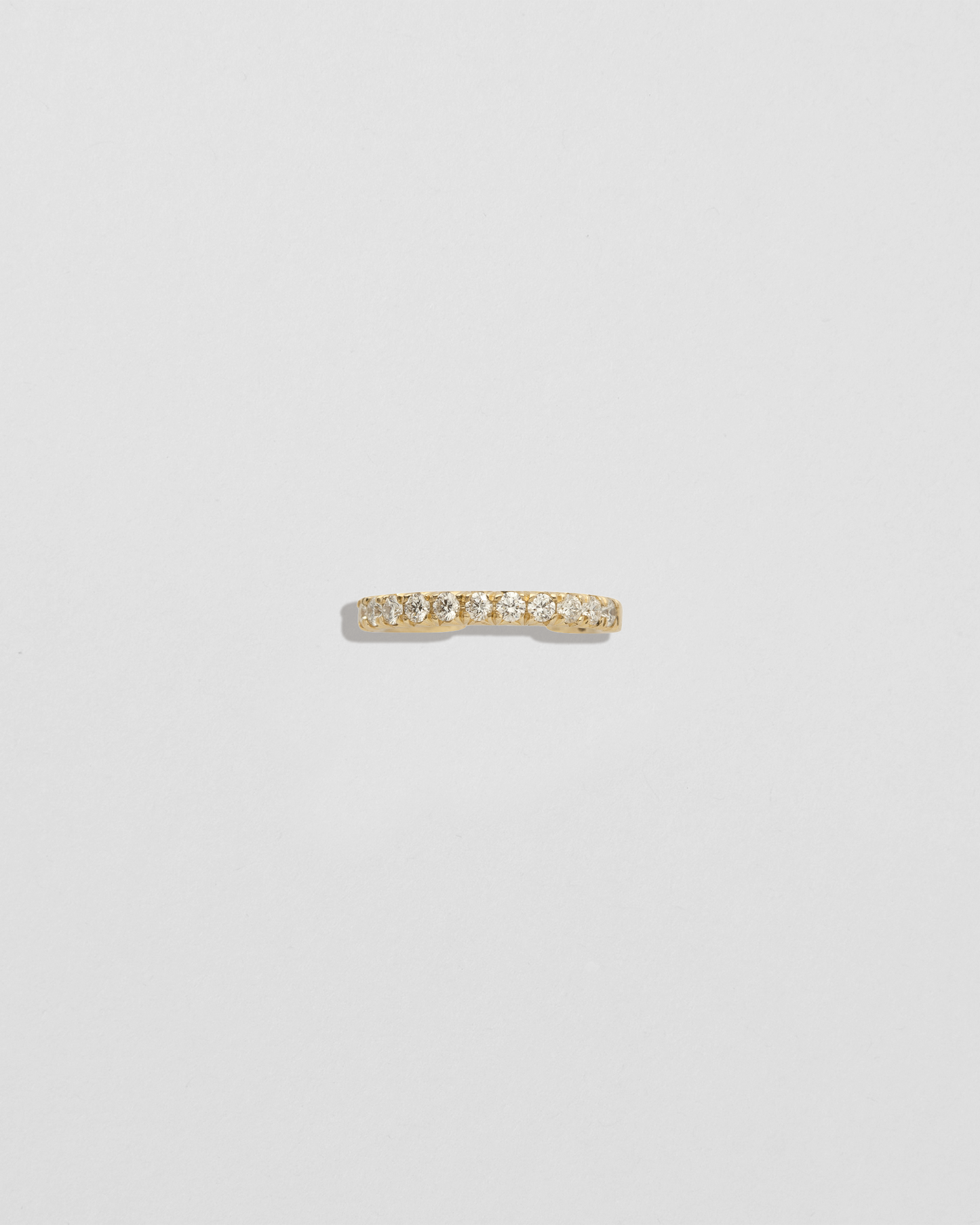 Ear Cuff with Pave White Diamonds in 18K Yellow Gold