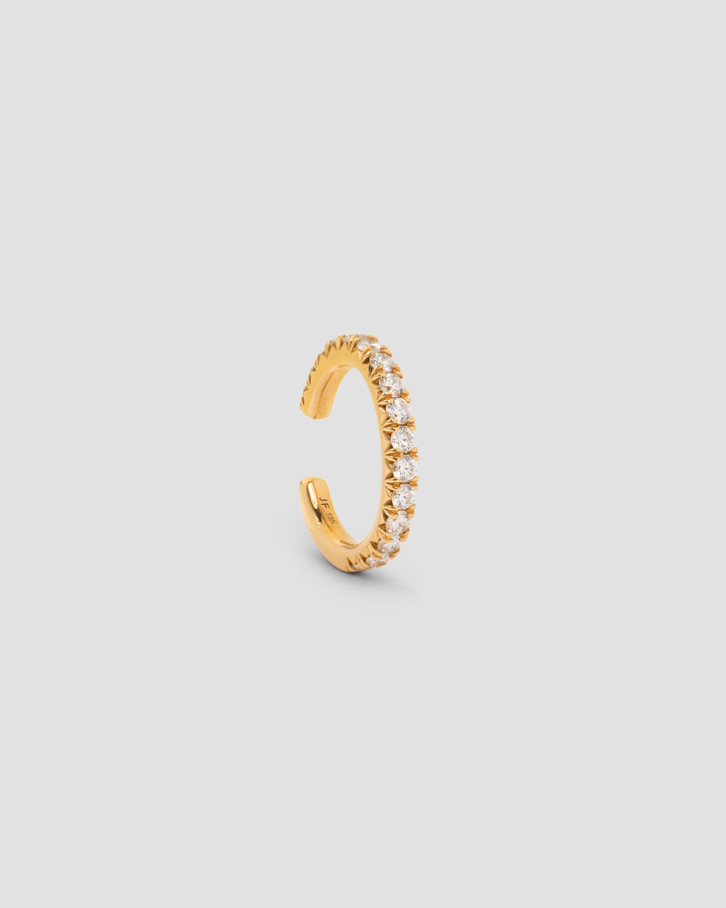 Ear Cuff with Pave White Diamonds in 18K Yellow Gold