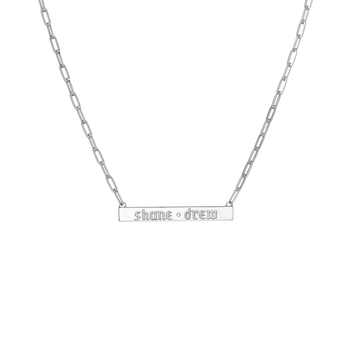Family Gothic 1.5" Pendant with 1 White Diamond
