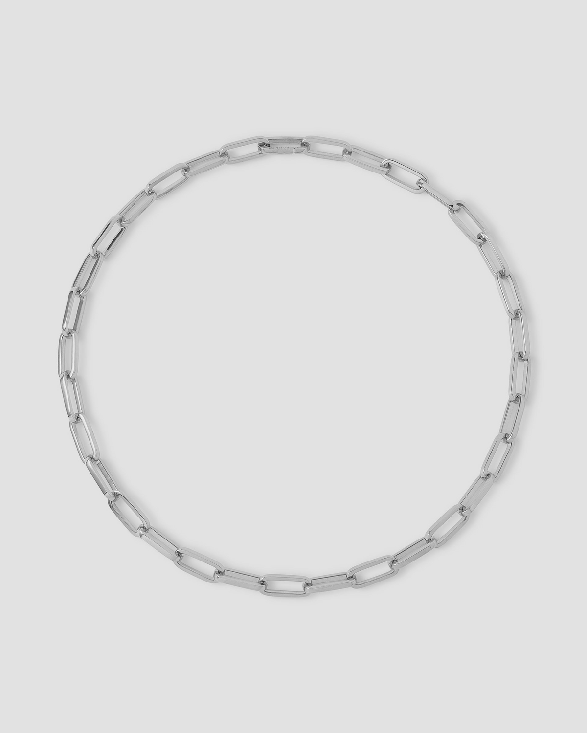 Fisher Link Chain necklace - front view | 14k gold chain