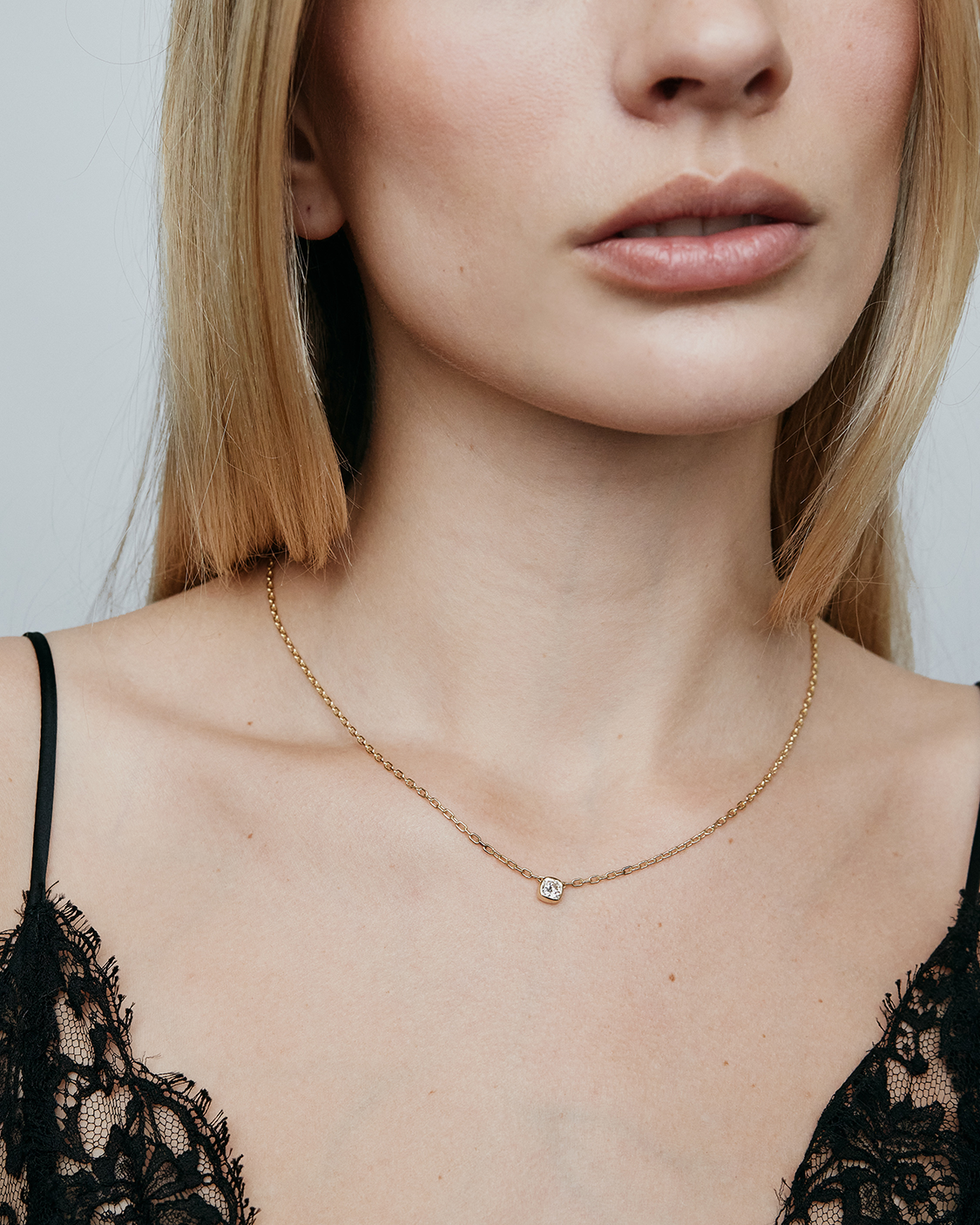 JF Lab - Cushion Cut Solitaire Pendant