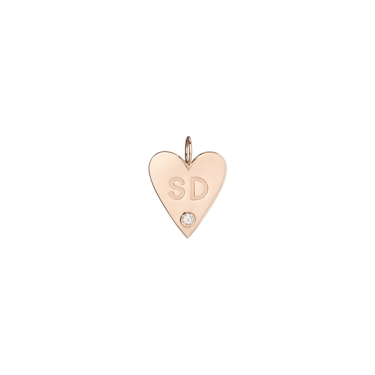 Large Heart - 2 Letters and Diamond