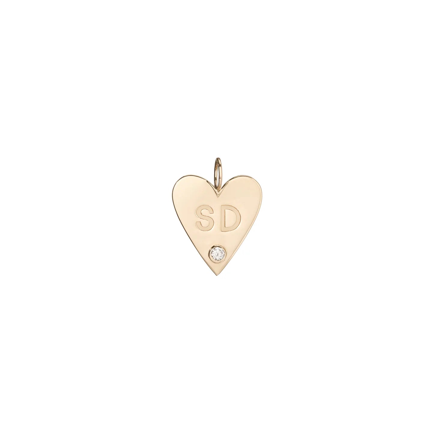 Large Heart - 2 Letters and Diamond