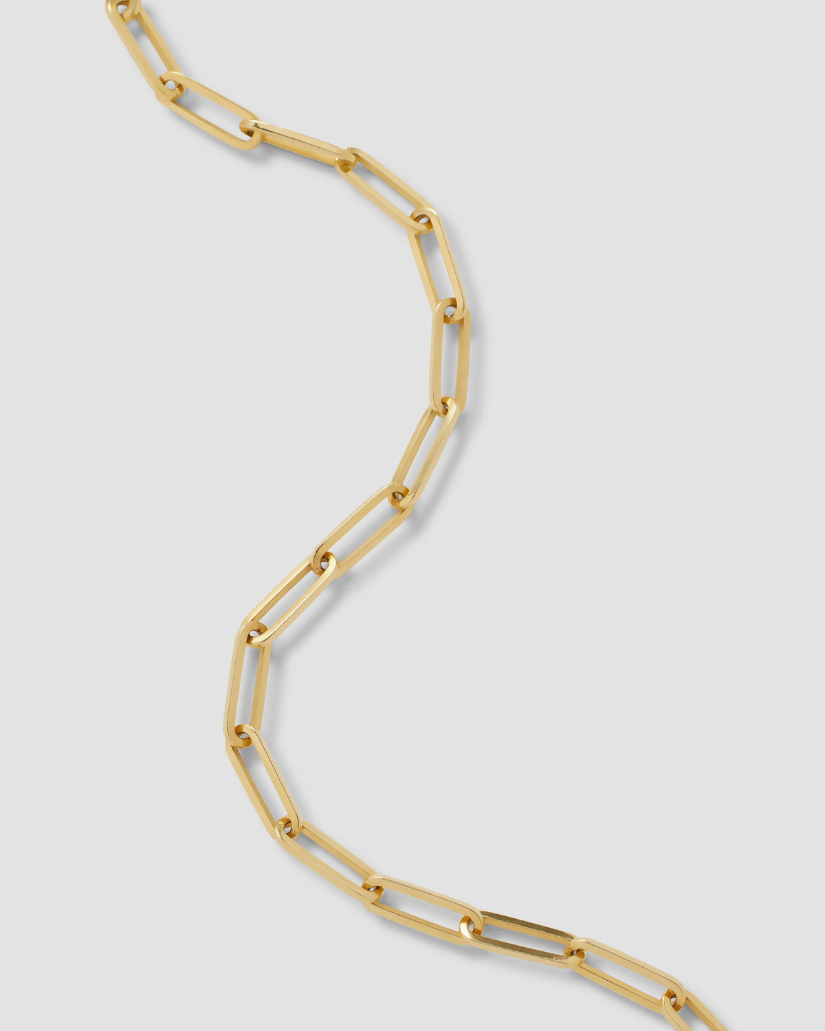 Long Link Chain in 14K necklace - alternate angle | womens gold chain
