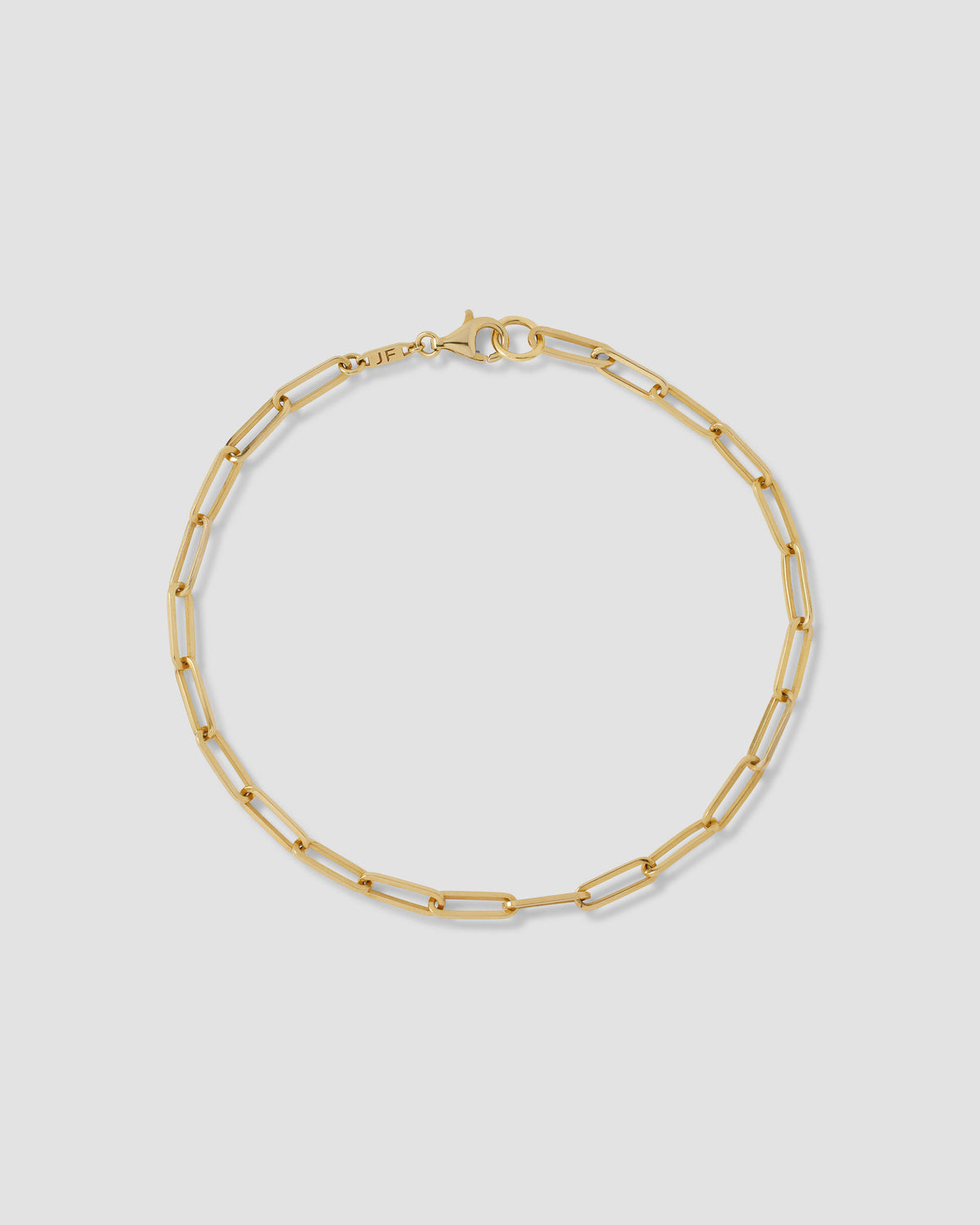 Long Link Chain Anklet gold anklet - front view | fine jewelry