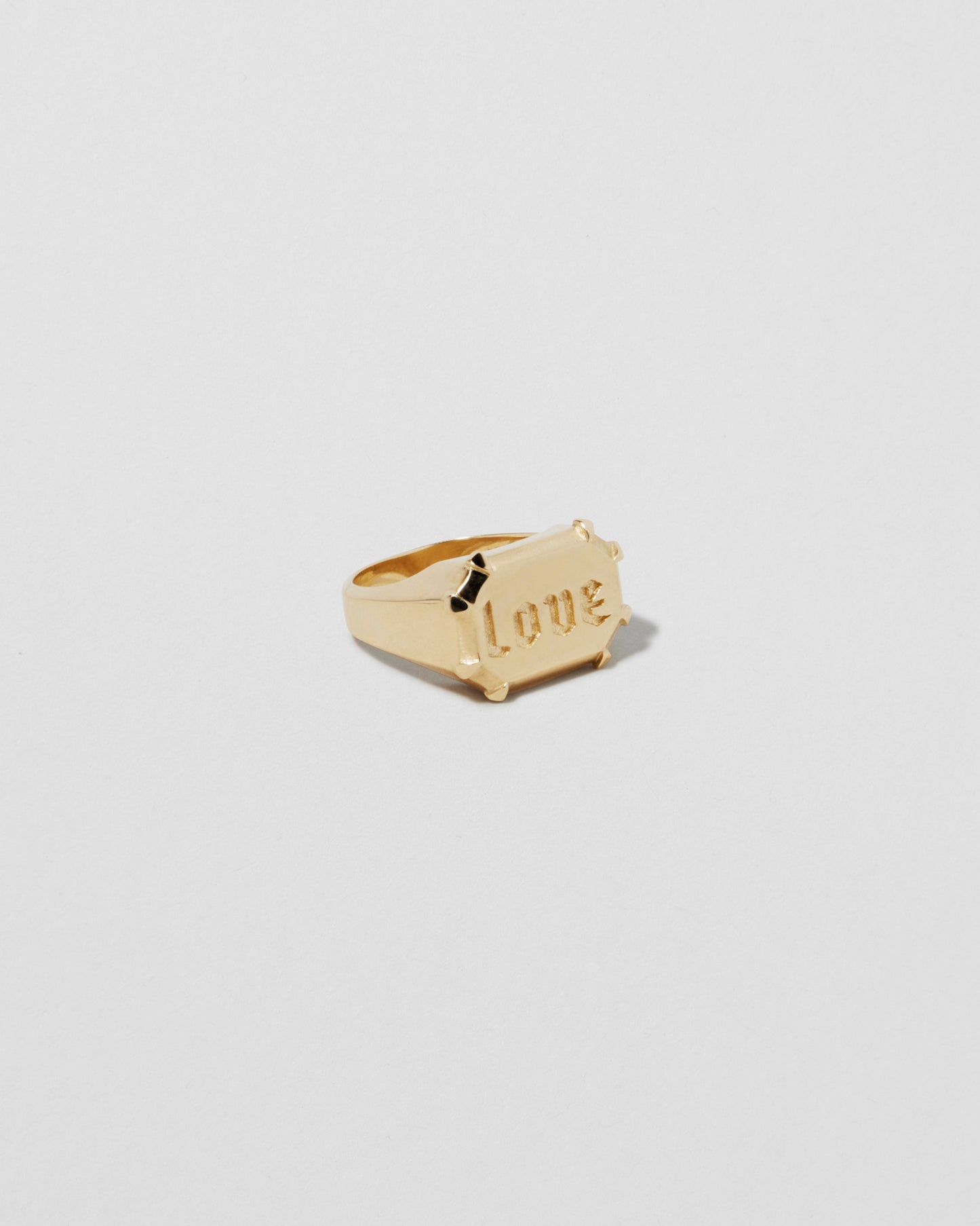 Jennifer Fisher - Mini Emerald Shield Ring - Yellow Gold