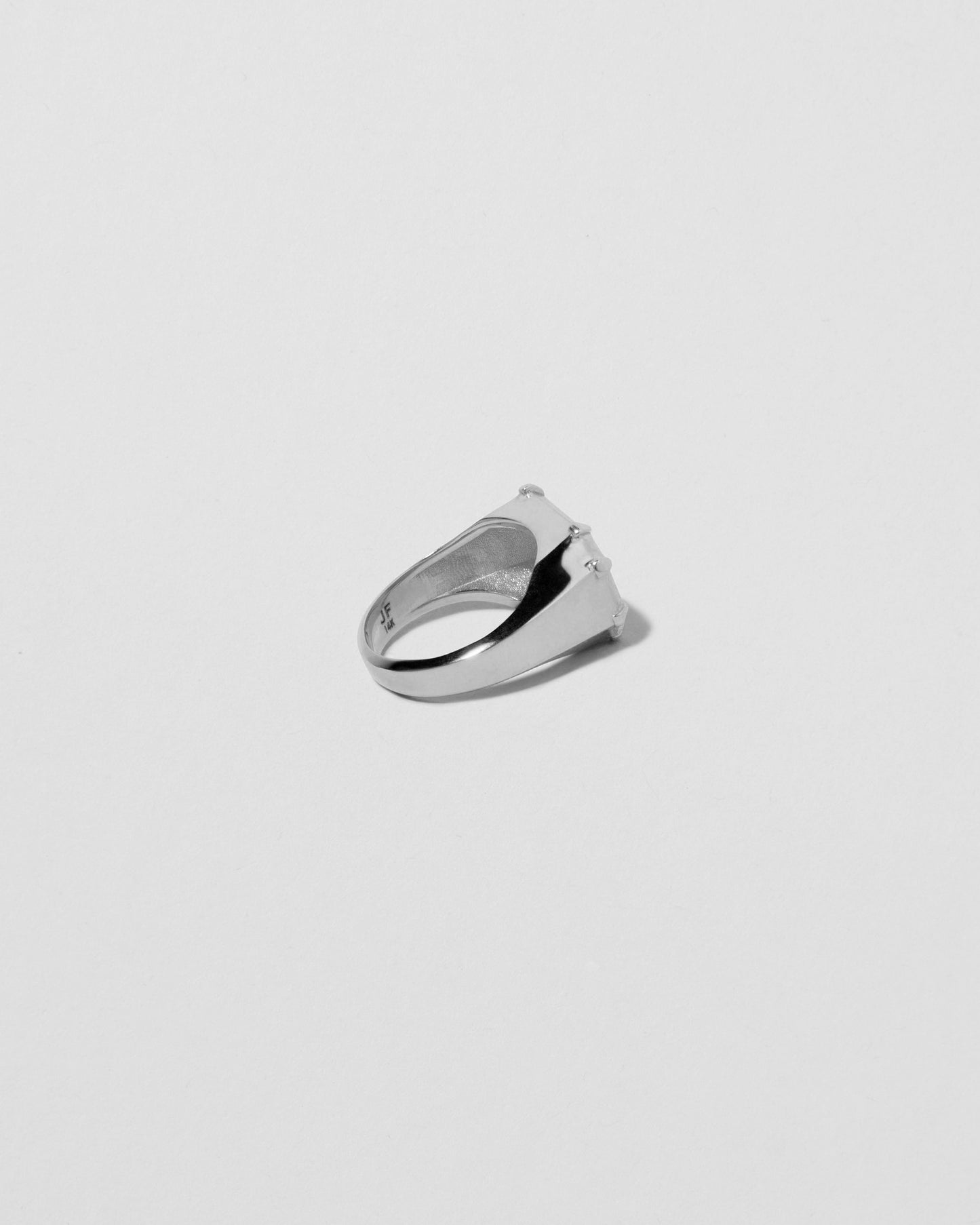 Jennifer Fisher - Mini Emerald Shield Ring - White Gold