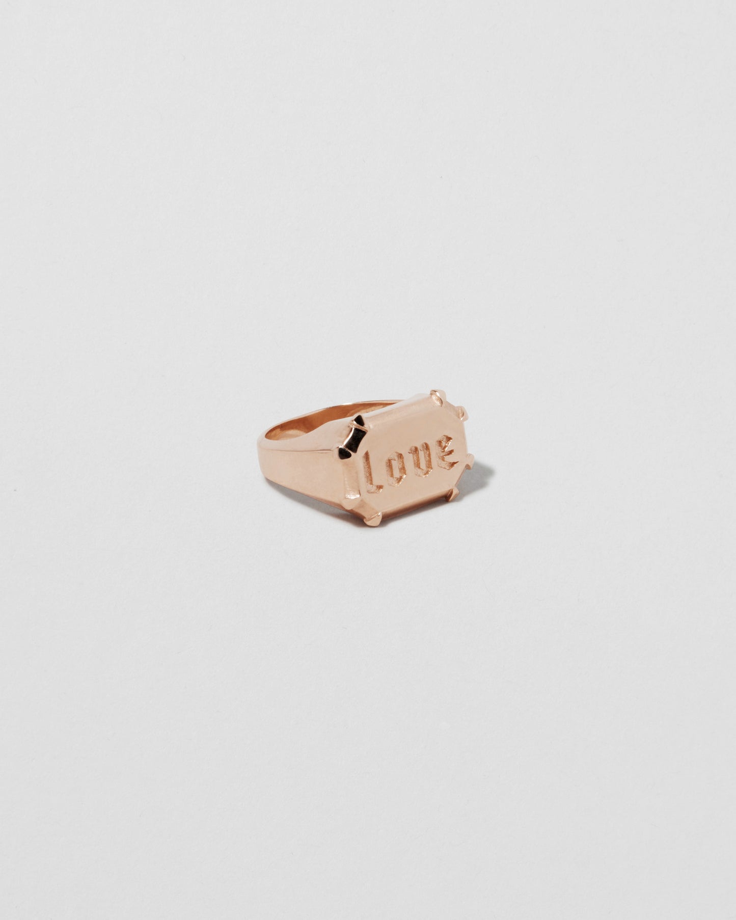 Jennifer Fisher - Mini Emerald Shield Ring - Rose Gold