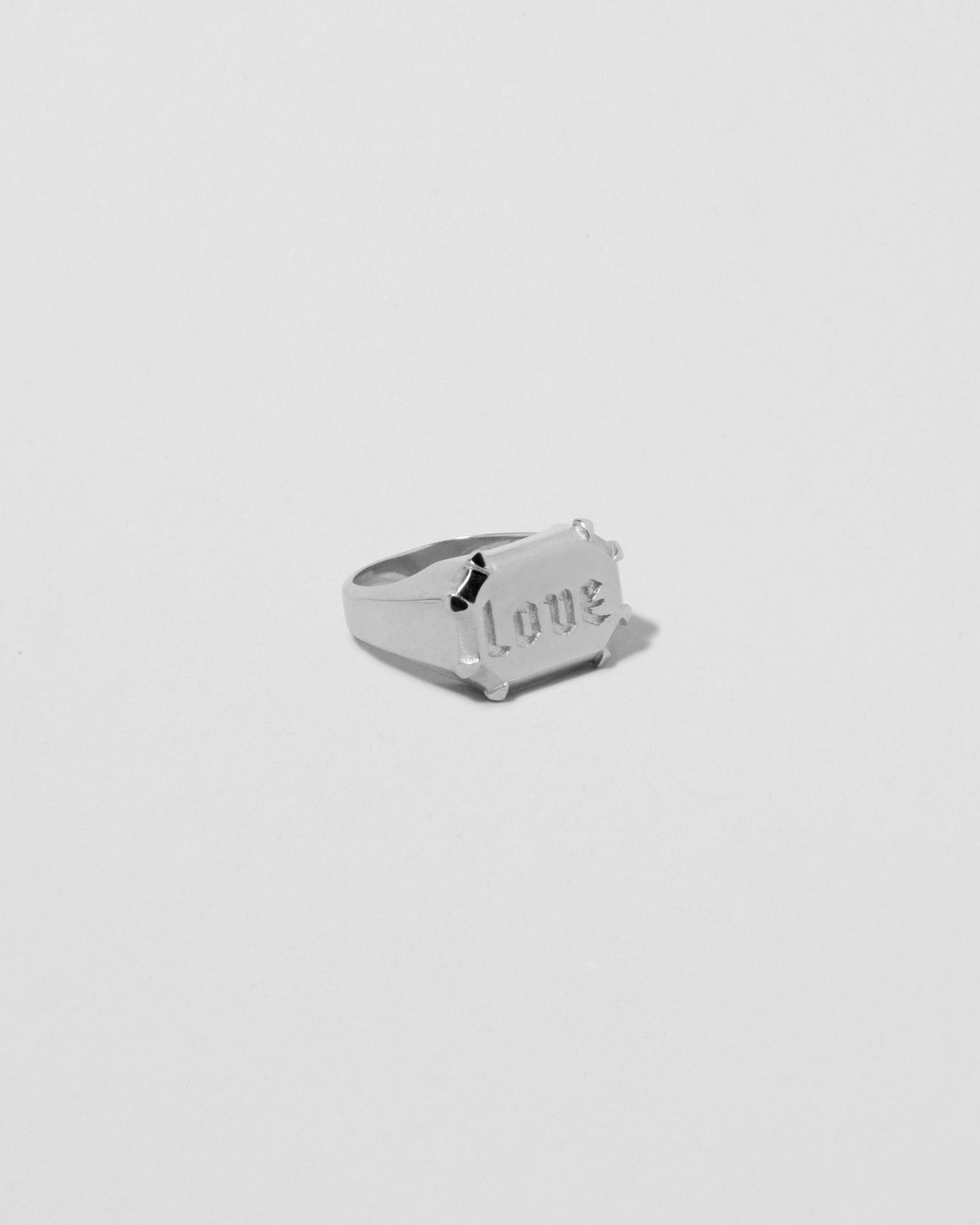 Jennifer Fisher - Mini Emerald Shield Ring - White Gold