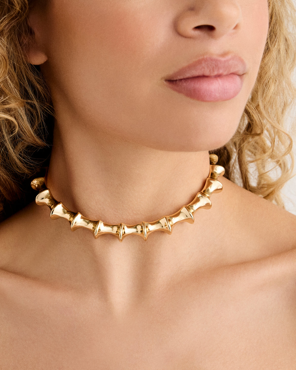 Murphy Choker necklace - close-up detail | gold Necklaces