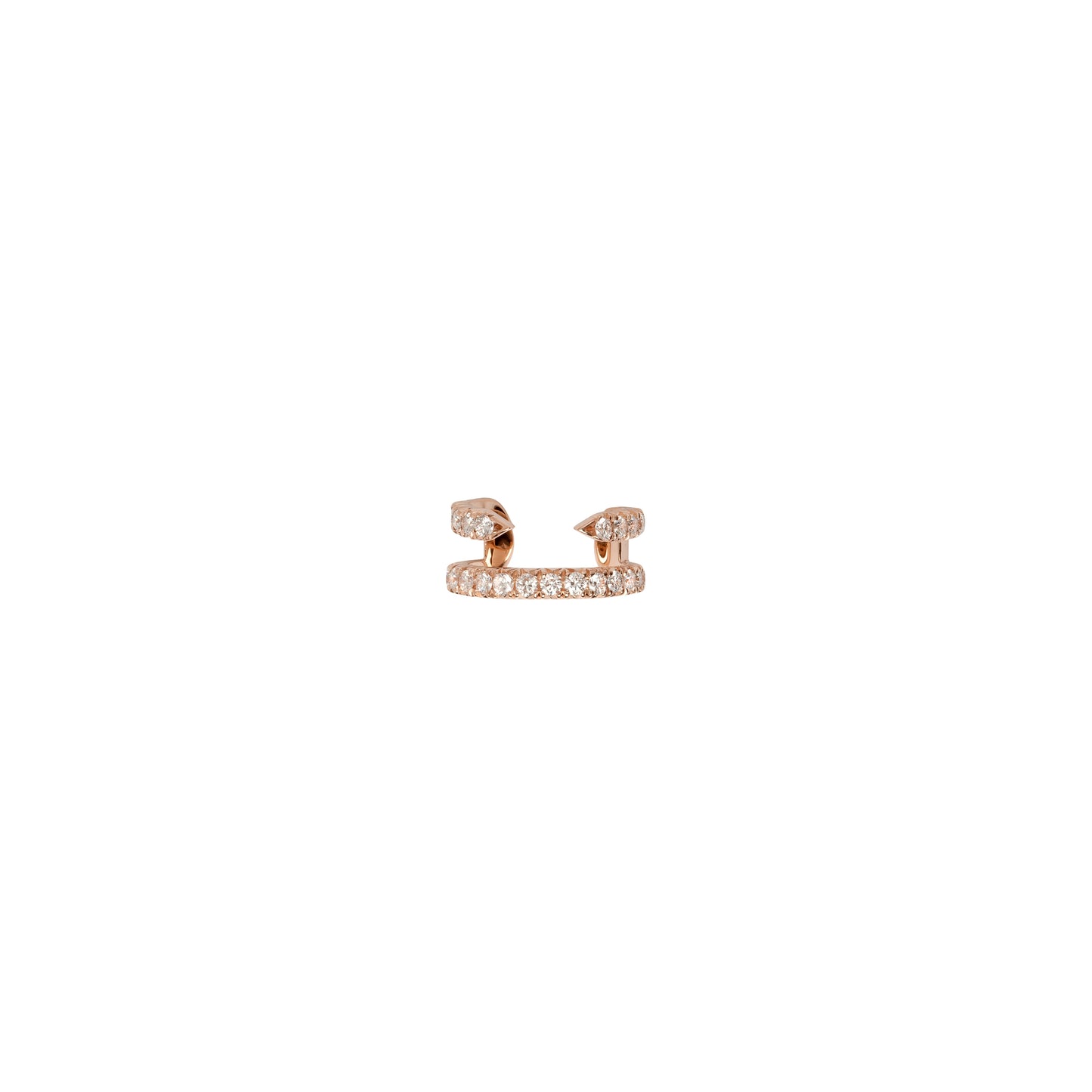 Pin Ear Cuff with pavé White Diamonds
