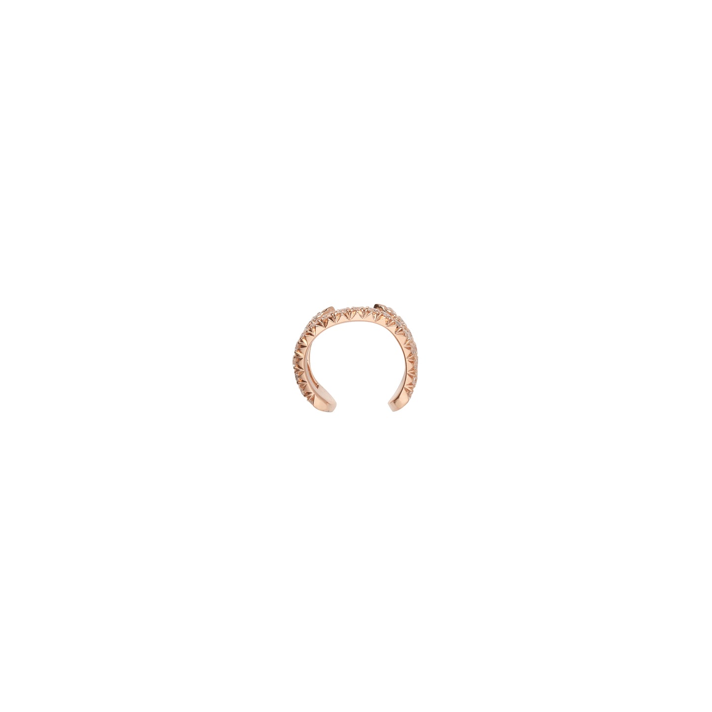 Pin Ear Cuff with pavé White Diamonds