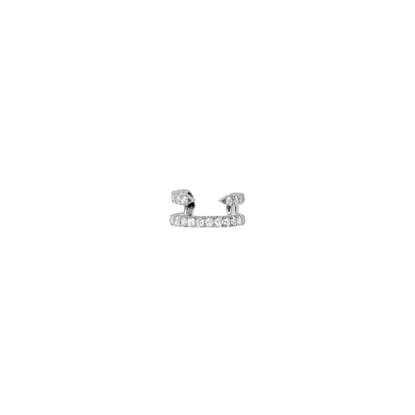 Pin Ear Cuff with pavé White Diamonds
