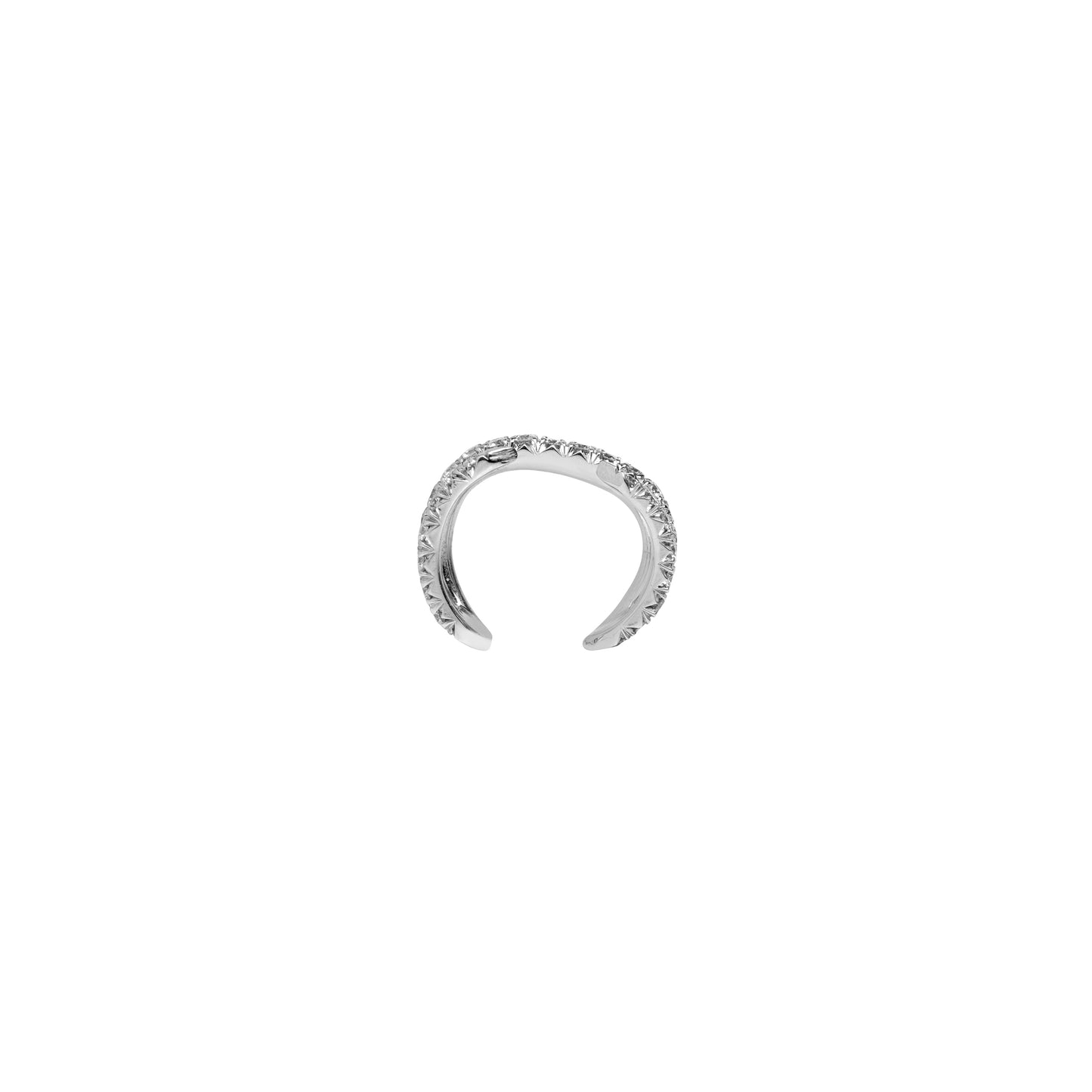 Pin Ear Cuff with pavé White Diamonds