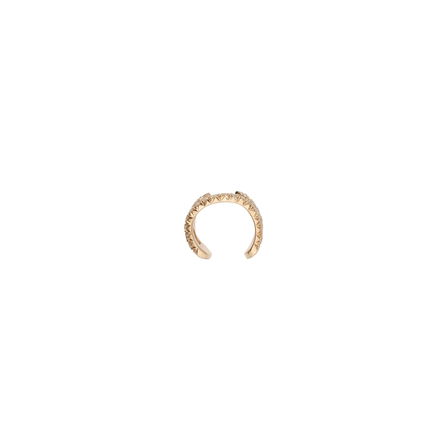 Pin Ear Cuff with pavé White Diamonds