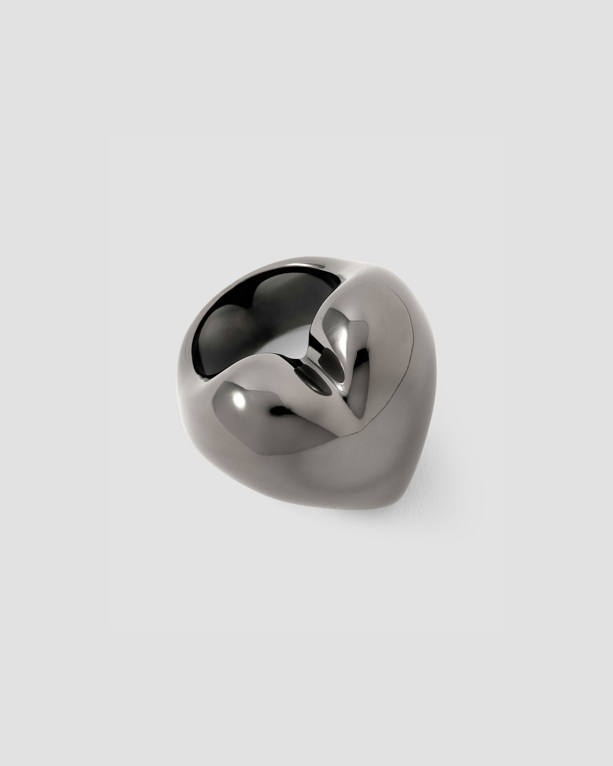 Puffy Heart Ring ring - close-up detail | gold rings for women