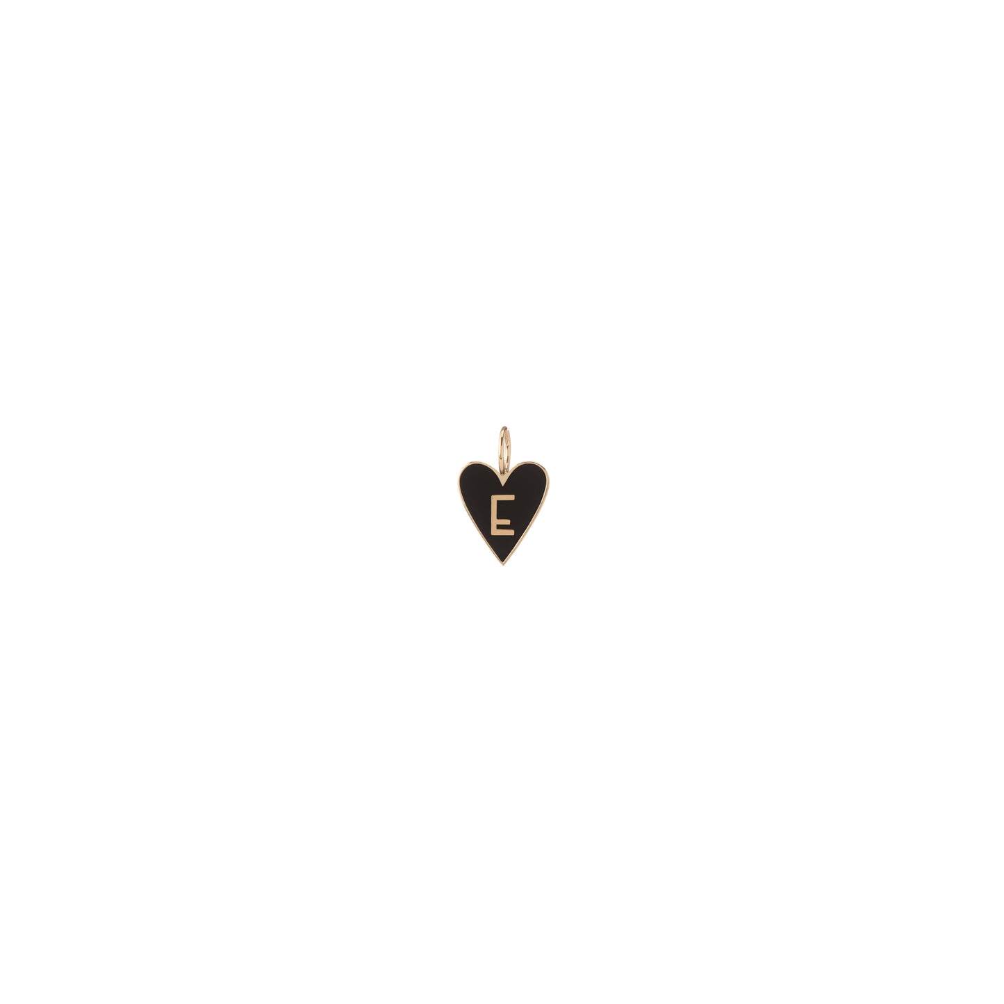Small Gold Border Enamel Heart with Letter