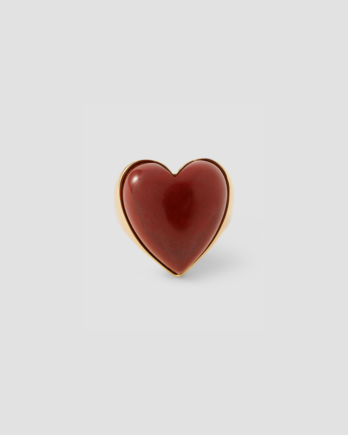 Semi-Precious Heart Pinky Ring ring - worn look | 14k gold rings