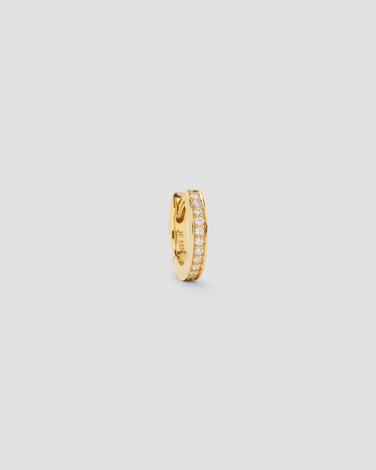 18k Extra Small Huggie with Pavé Diamonds