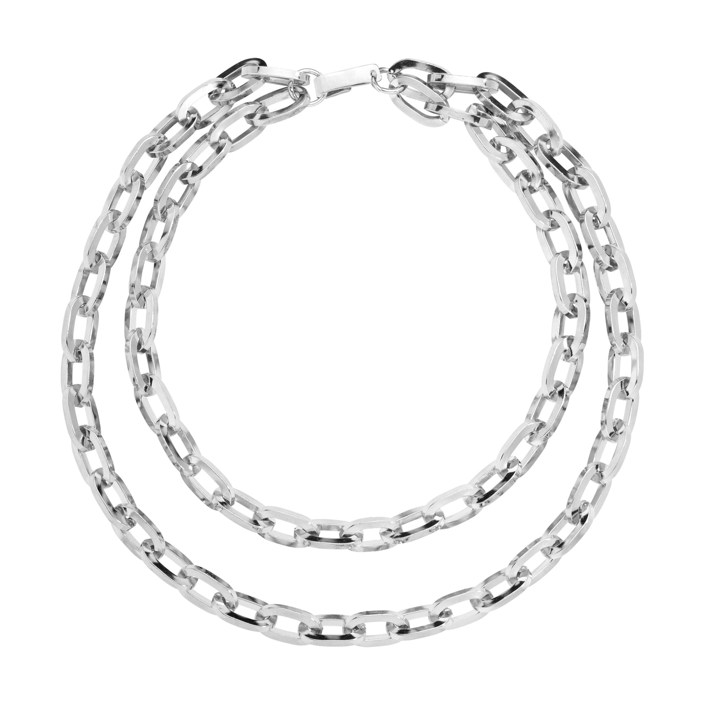 Double Small Essential Brass Necklace