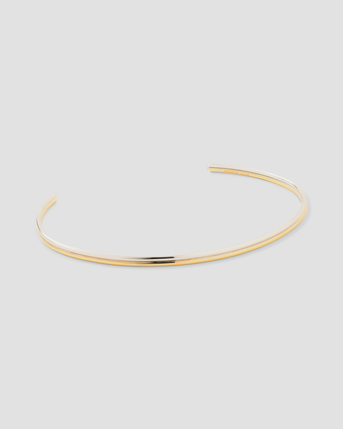 Two Tone Thread Choker necklace - front view | women's gold necklace
