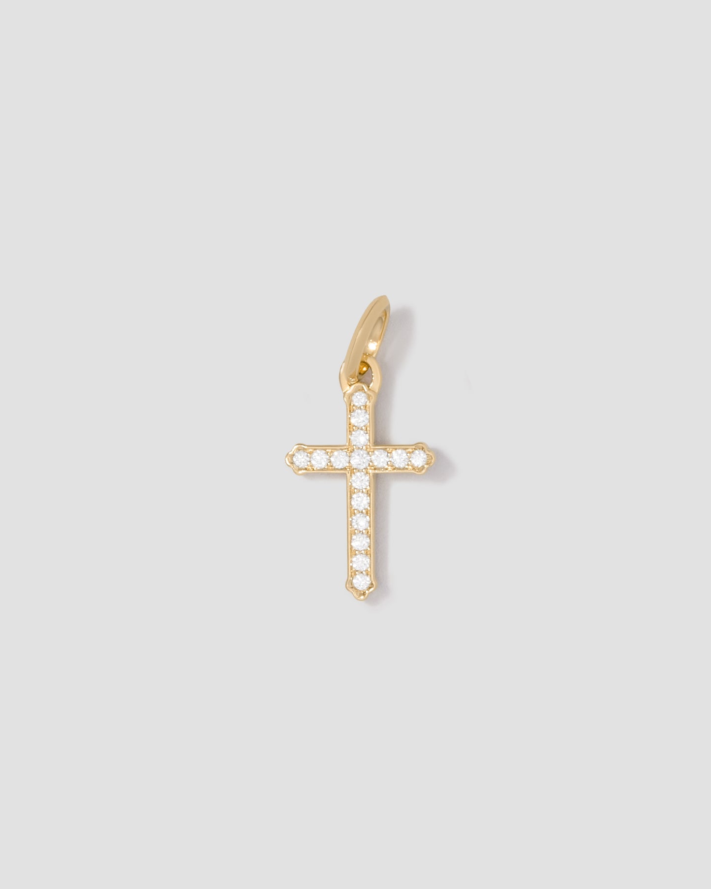 Mini Royal Cross with Pave White Diamonds