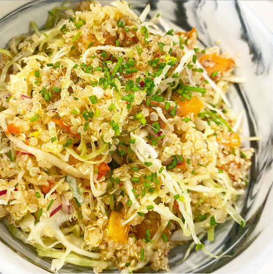 CLEAN OUT THE FRIDGE WARM QUINOA SLAW