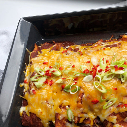 ENCHILADAS WITH SPEEDY GLUTEN FREE SAUCE