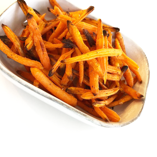 ROASTED MAPLE GARLIC BABY CARROT FRIES