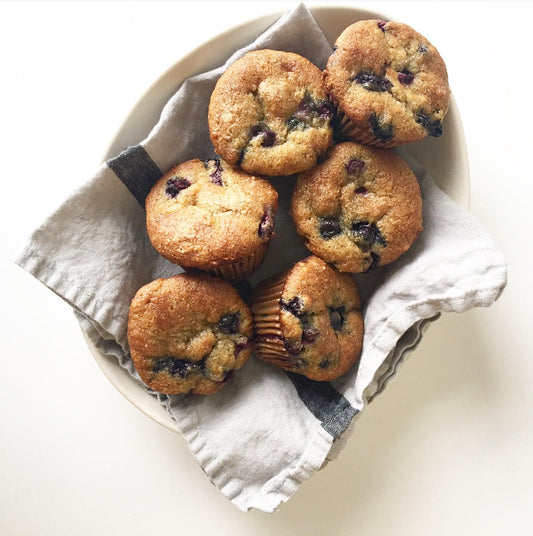 Gluten And Dairy Free Banana Blueberry Power Muffins