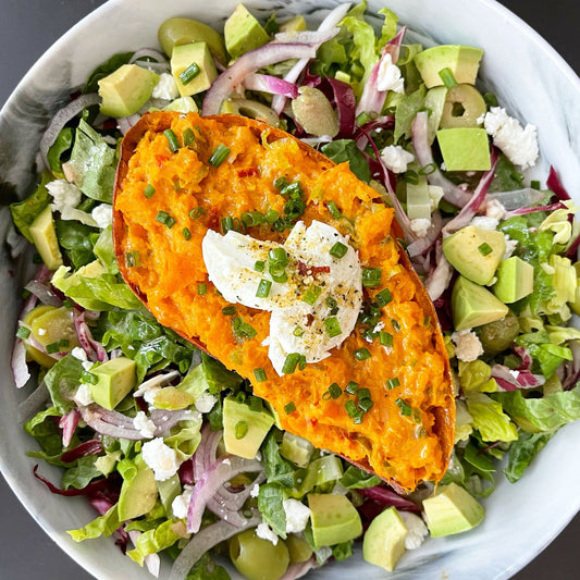 TWICE BAKED SWEET POTATOES