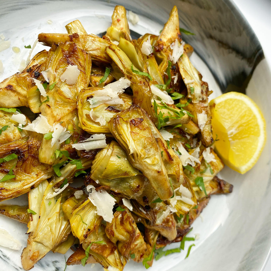 Sautéed Baby Artichokes with Lemon and Parmesan