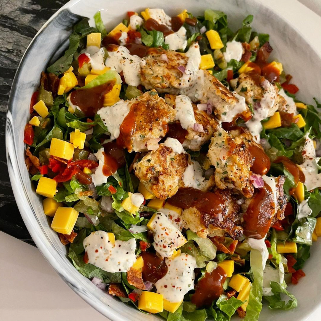 TURKEY BURGER BITE SALAD