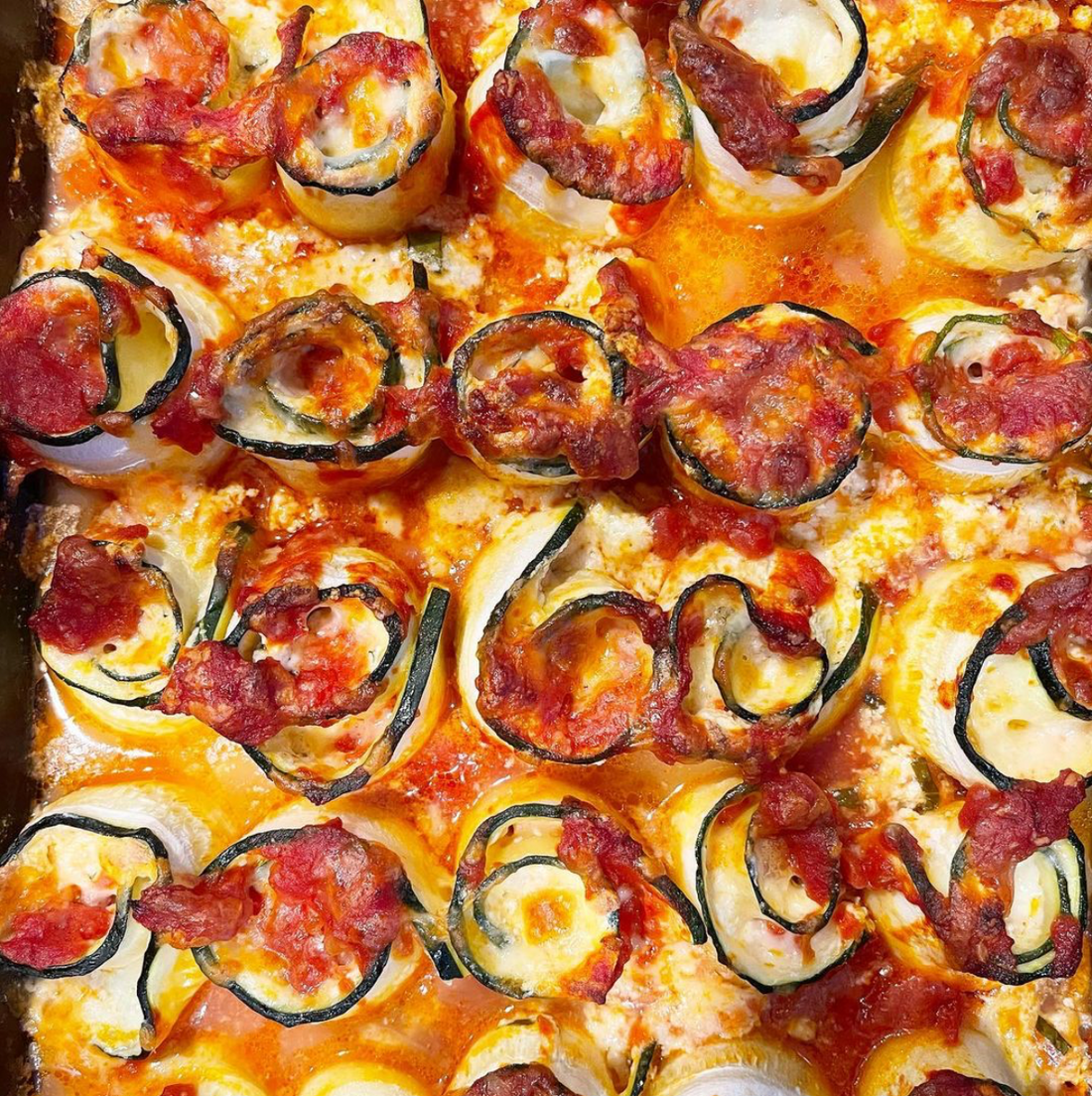 YOU WON’T MISS THE PASTA ZUCCHINI ROLL UPS