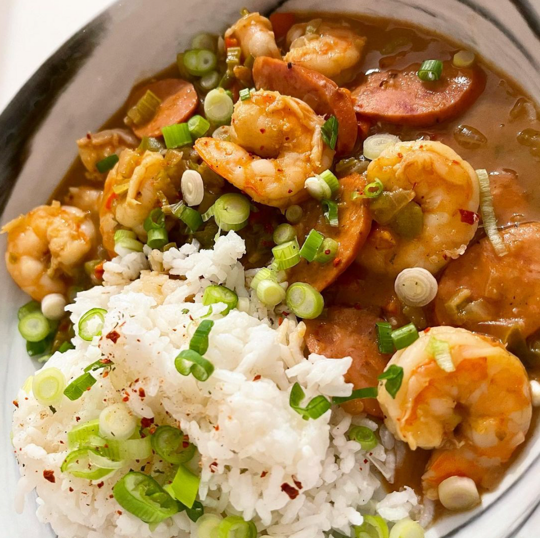 FIRST SNOW SHRIMP GUMBO